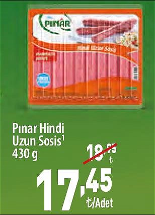 Pınar Hindi Uzun Sosis 430 g image