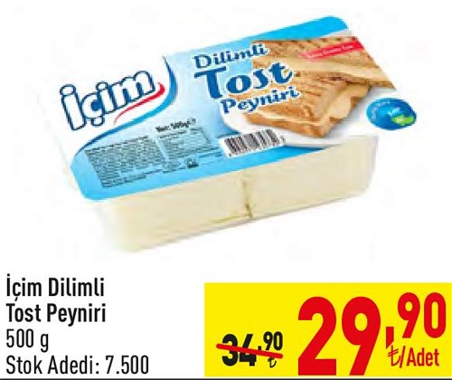 İçim Dilimli Tost Peyniri 500 g image