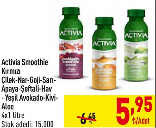 Activia Smoothie Çeşitleri 4x1 litre image