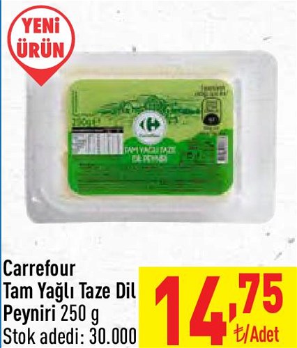 Carrefour Tam Yağlı Taze Dil Peyniri 250 g image