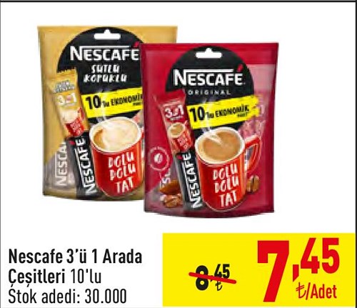 Nescafe 3'ü 1 Arada Çeşitleri 10'lu image