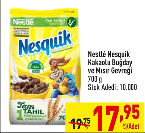 Nestle Nesquik Kakaolu Buğday ve Mısır Gevreği 700 g image