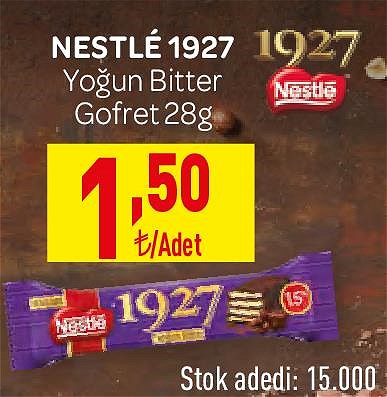 Nestle 1927 Yoğun Bitter Gofret 28g image