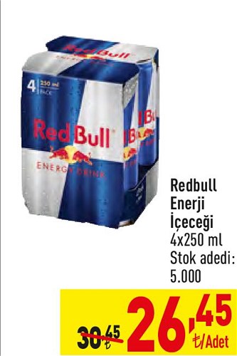 RedBull Enerji İçeceği 4x250 ml image