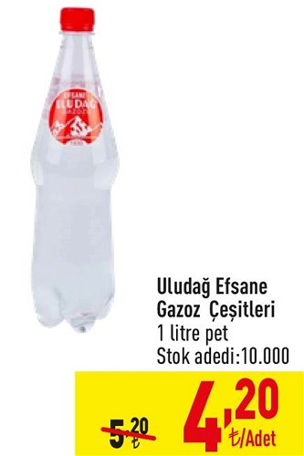 Uludağ Efsane Gazoz Çeşitleri 1 litre Pet image