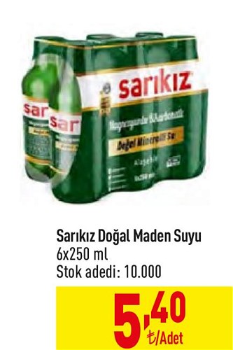 Sarıkız Doğal Maden Suyu 6x250 ml image