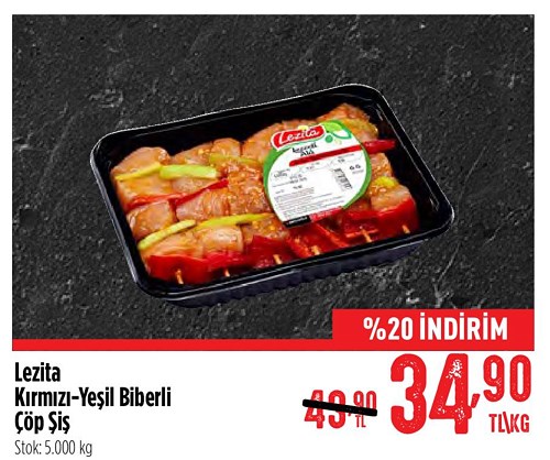 Lezita Kırmızı-Yeşil Biberli Çöp Şiş Kg image