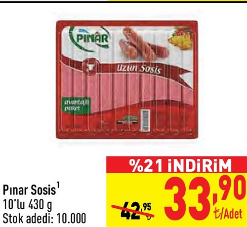 Pınar Sosis 10'lu 430 g image