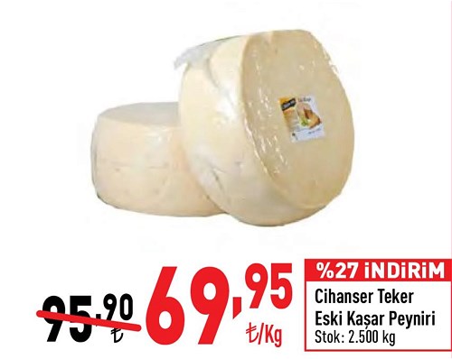 Cihanser Teker Eski Kaşar Peyniri Kg image