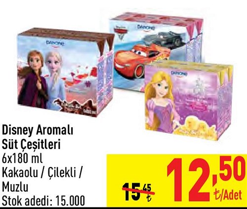 Disney Aromalı Süt Çeşitleri 6x180 ml image