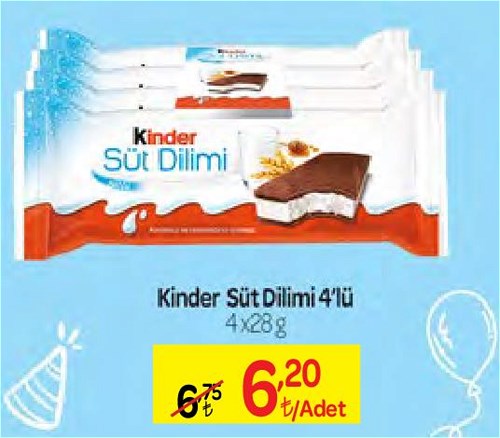 Kinder Süt Dilimi 4'lü 4x28 g image