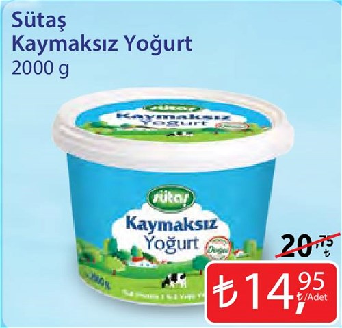 Sütaş Kaymaksız Yoğurt 2000 g image