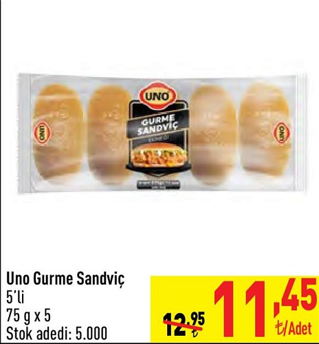 Uno Gurme Sandviç 5'li 75 g x 5 image