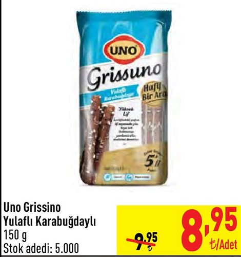 Uno Grissino Yulaflı Karabuğdaylı 150 g image