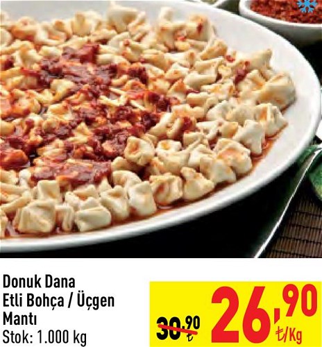 Donuk Dana Etli Bohça/Üçgen Mantı Kg image