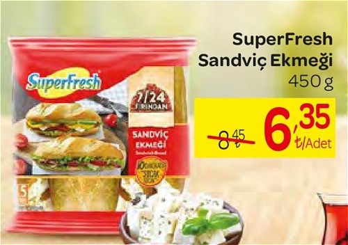 SuperFresh Sandviç Ekmeği 450 g image
