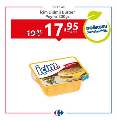 İçim Dilimli Burger Peynir 200 gr image