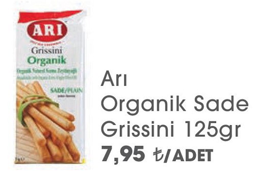 Arı Organik Sade Grissini 125gr image