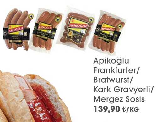 Apikoğlu Frankfurter/Bratwurst/Kark Gravyerli/Mergez Sosis Kg image