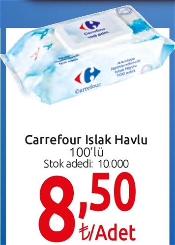 Carrefour Islak Havlu 100'lü image