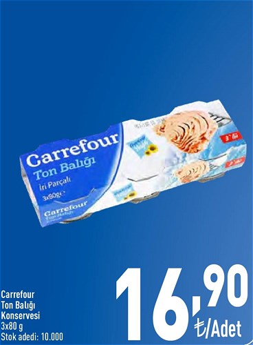 Carrefour Ton Balığı Konservesi 3x80 G image