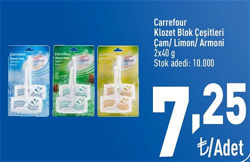 Carrefour Klozet Blok Çeşitleri 2x40 G image