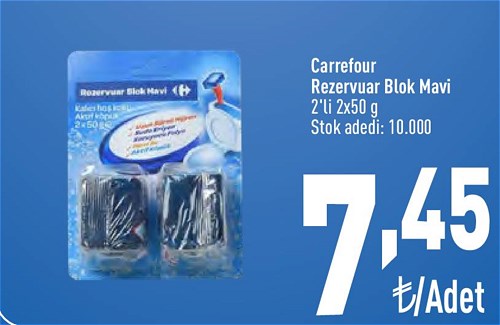 Carrefour Rezervuar Blok Mavi 2'li 2x50 G image