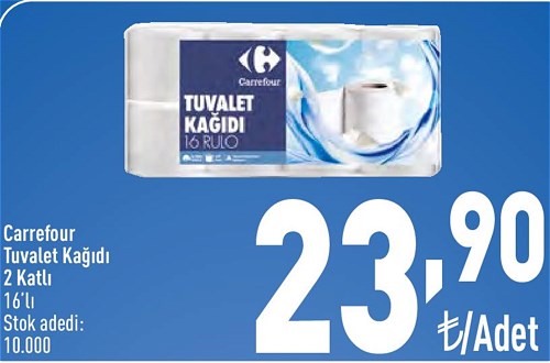 Carrefour Tuvalet Kağıdı 2 Katlı 16'lı image