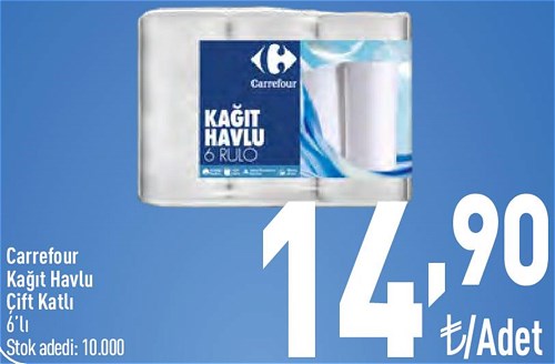 Carrefour Kağıt Havlu Çift Katlı 6'lı image