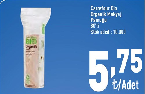 Carrefour Bio Organik Makyaj Pamuğu 80'li image