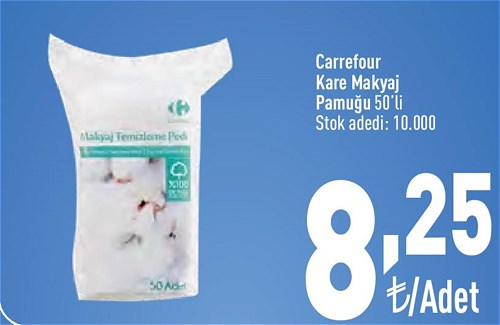 Carrefour Kare Makyaj Pamuğu 50'li image