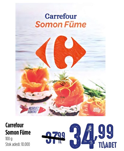 Carrefour Somon Füme 100 G image