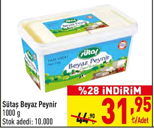 Sütaş Beyaz Peynir 1000 g image