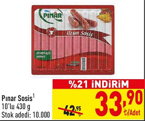 Pınar Sosis 10'lu 430 g image