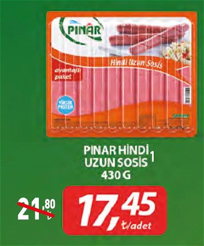 Pınar Hindi Uzun Sosis 430 g image