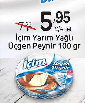 İçim Yarım Yağlı Üçgen Peynir 100 Gr image