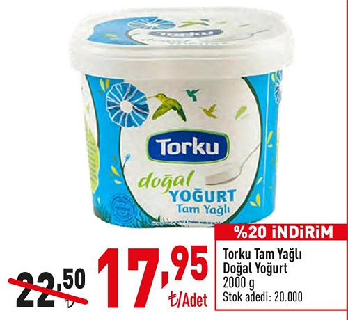 Torku Tam Yağlı Doğal Yoğurt 2000 g image