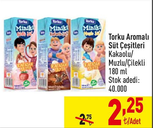 Torku Aromalı Süt Çeşitleri Kakaolu/Muzlu/Çilekli 180 ml image