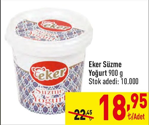 Eker Süzme Yoğurt 900 g image