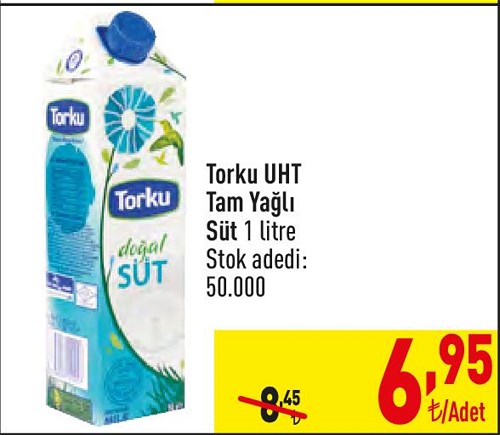 Torku UHT Tam Yağlı Süt 1 litre image