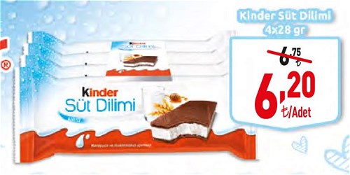 Kinder Süt Dilimi 4x28 gr image