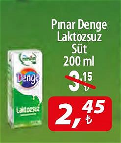 Pınar Denge Laktozsuz Süt 200 ml image