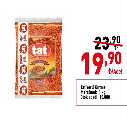 Tat Yerli Kırmızı Mercimek 1 kg image