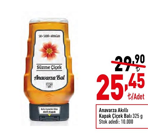 Anavarza Akıllı Kapak Çiçek Balı 325 g image