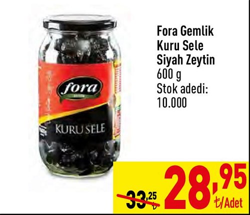 Fora Gemlik Kuru Sele Siyah Zeytin 600 g image