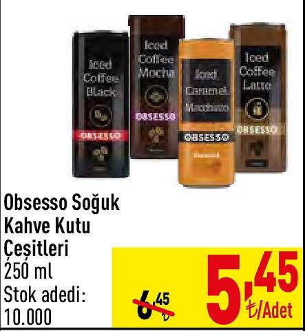 Obsesso Soğuk Kahve Kutu Çeşitleri 250 ml image