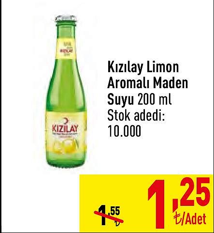 Kızılay Limon Aromalı Maden Suyu 200 ml image