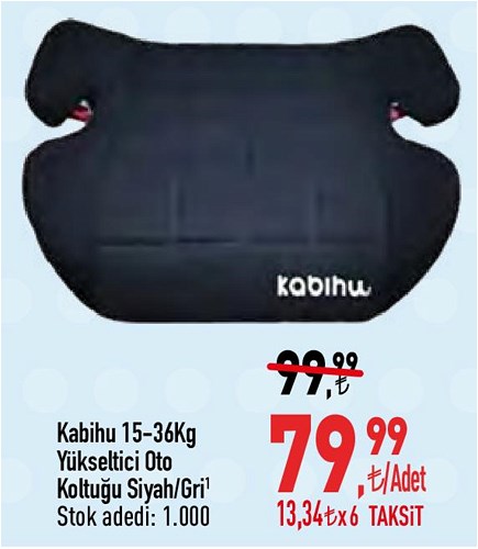 Kabihu 15-36 kg Yükseltici Oto Koltuğu image