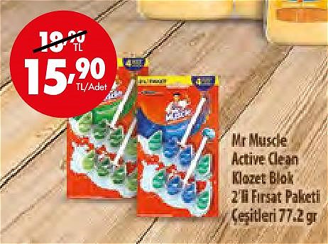 Mr Muscle Active Clean Klozet Blok 2'li Fırsat Paketi Çeşitleri  image