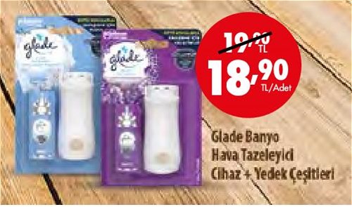 Glade Banyo Hava Temizleyici Cihaz+Yedek Çeşitleri  image